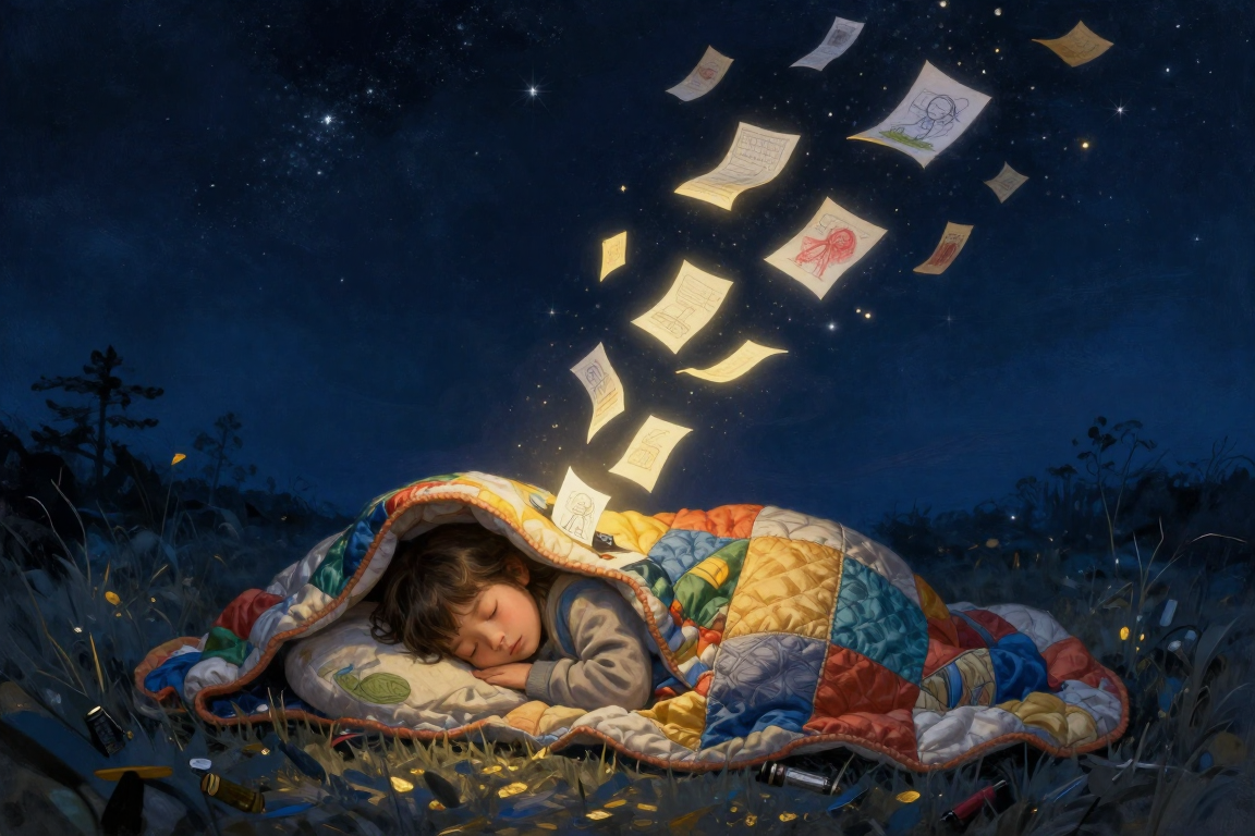 Enki's dream of episode 4: It dreams, in pictures it draws itself